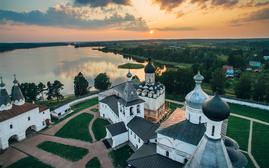 Вид на Ферапонтов монастырь, село Ферапонтово, Вологодская область