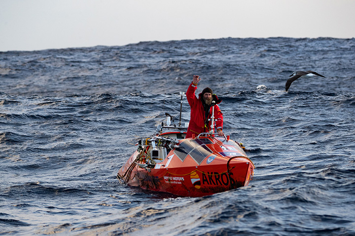 Кругосветный переход Федора Конюхова на весельной лодке «Акрос» в Южном полушарии, 9 мая 2019 года