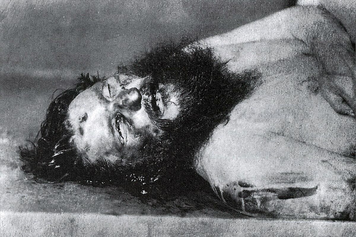 Убитый Григорий Распутин в морге