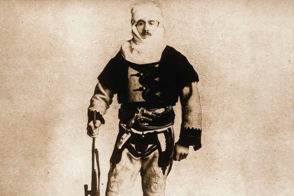 барон Франц Нопча в албанской военной форме, 1915 год