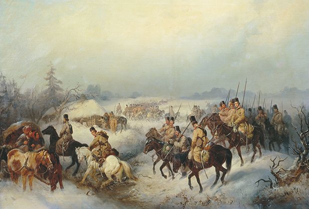 «Казаки на марше», Константин Филиппов, 1851 год