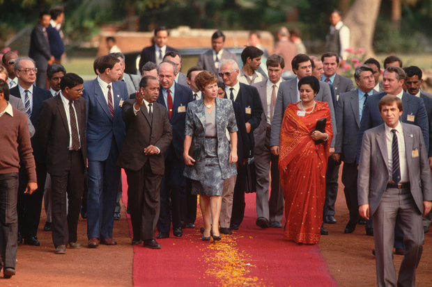 В ходе визита в Индию. Фото: Peter Turnley / Corbis / VCG via Getty Images