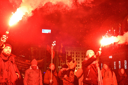 В Киеве завершился марш в честь Бандеры