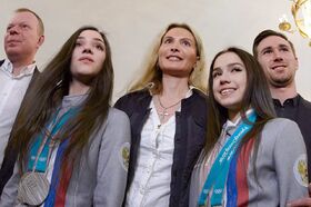 Евгения Медведева, Этери Тутберидзе и Алина Загитова