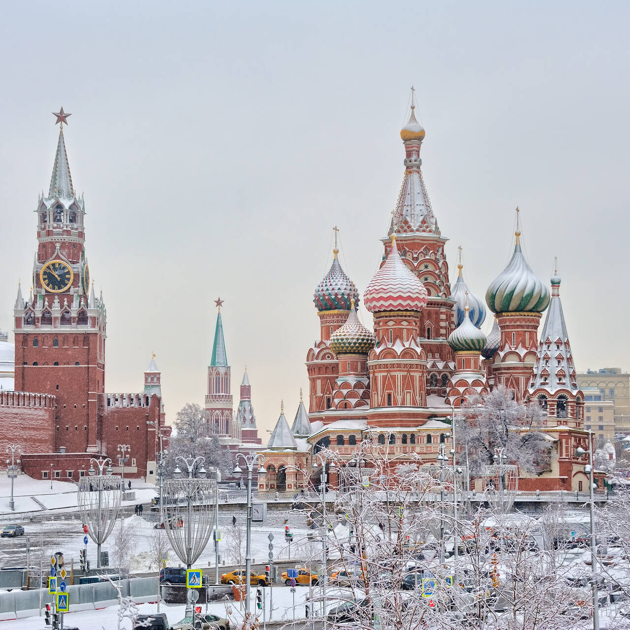 Москва зима необычное