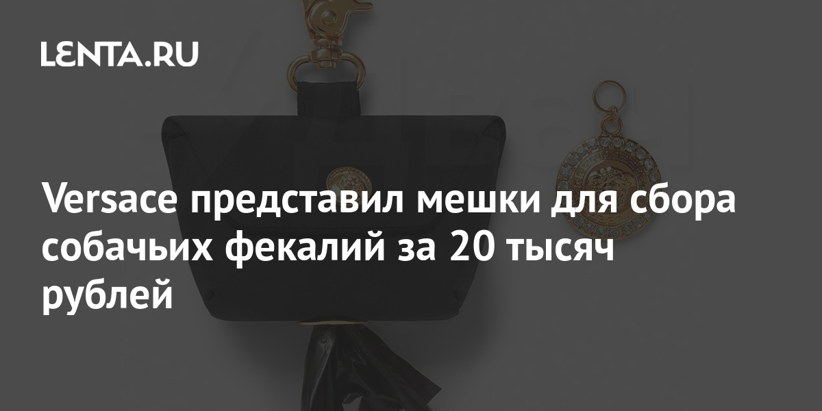 Versace представил мешки для сбора собачьих фекалий за 20 тысяч рублей ...