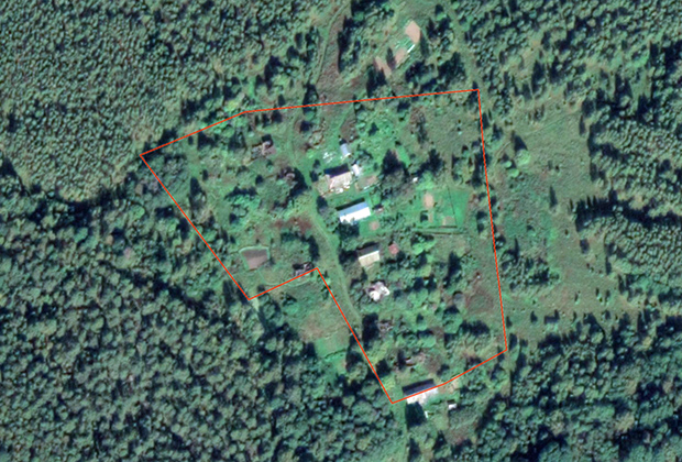 Деревня Иваньково на карте Костромской области. Фото: Google.Maps