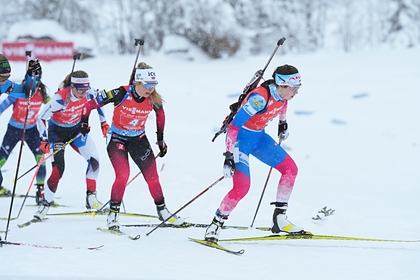 Russian biathletes won silver in the relay at the World Cup