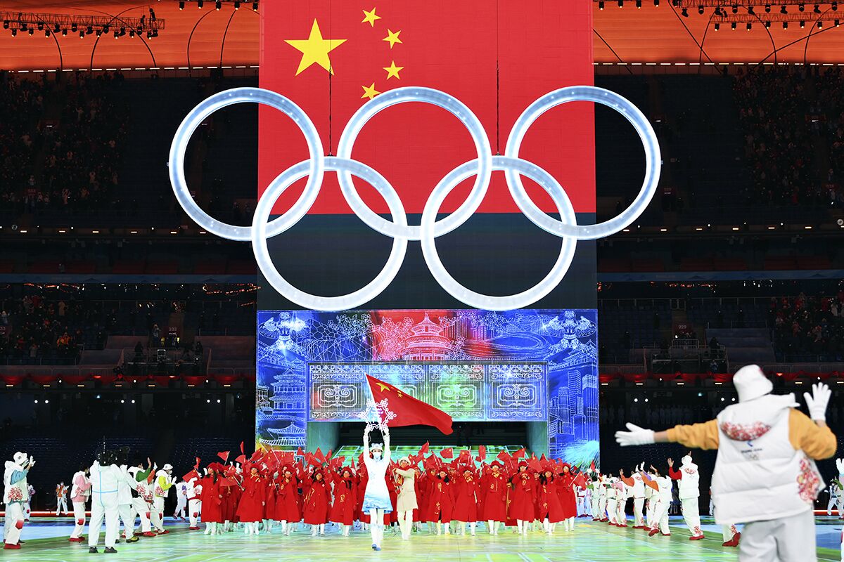 Олимпийская символика и флаг Китая