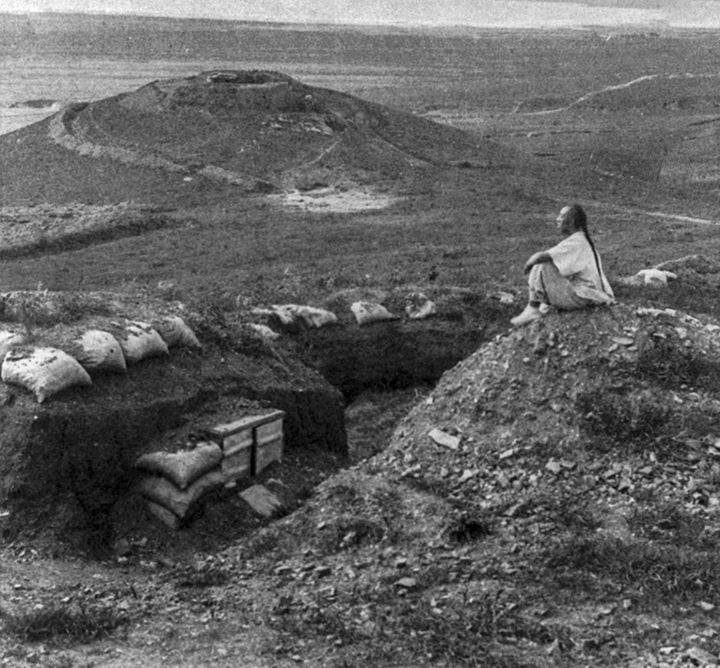 Позиция русских войск на сопке Наншань близ города Цзиньчжоу к северу от Порт-Артура, май 1904 года
