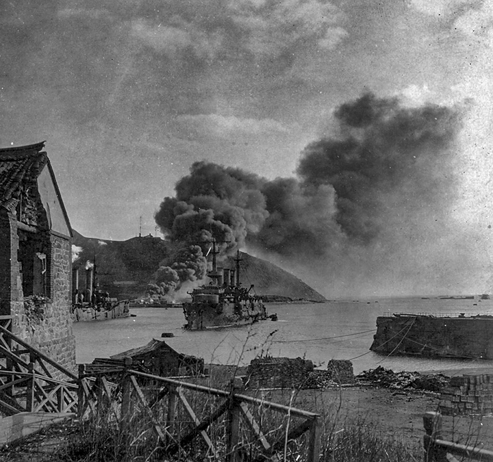Результаты японского артобстрела в ходе финального штурма, декабрь 1904 года