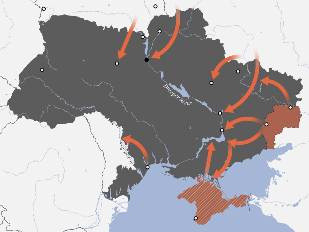 Карта новый 2022. Карта нападения России на Украину. План нападения на Украину. Вторжение России в Украину карта. Карта нападаения на Украину.