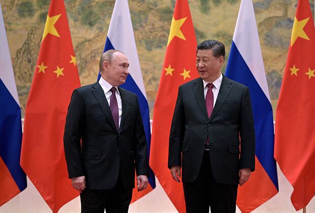 Владимир Путин и Си Цзиньпин на встрече в Пекине, 4 февраля 2022 года