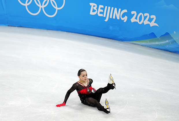 Камила Валиева в произвольной программе в личном турнире Олимпиады в Пекине