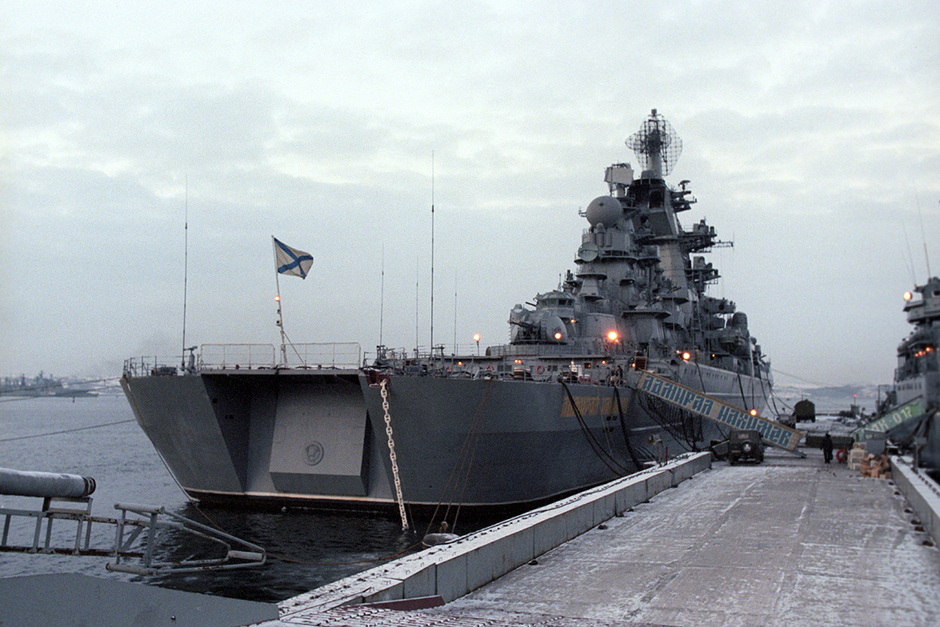 Тяжелый атомный ракетный крейсер «Адмирал Нахимов» в Баренцевом море