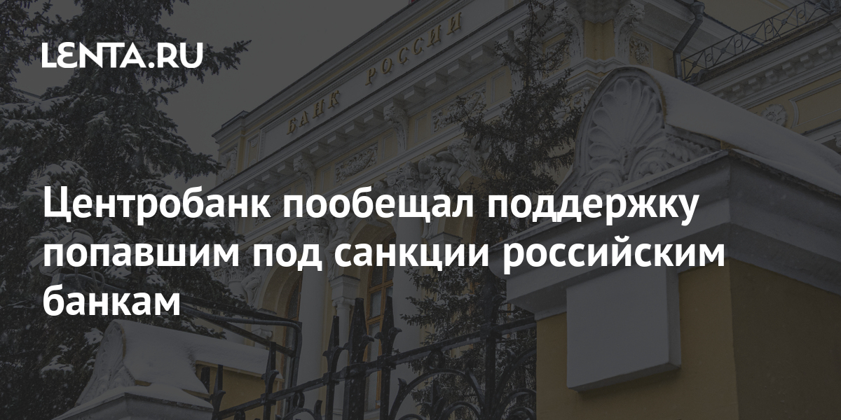 Центробанк пообещал поддержку попавшим под санкции российским банкам: Госэкономика: Экономика: Lenta.ru