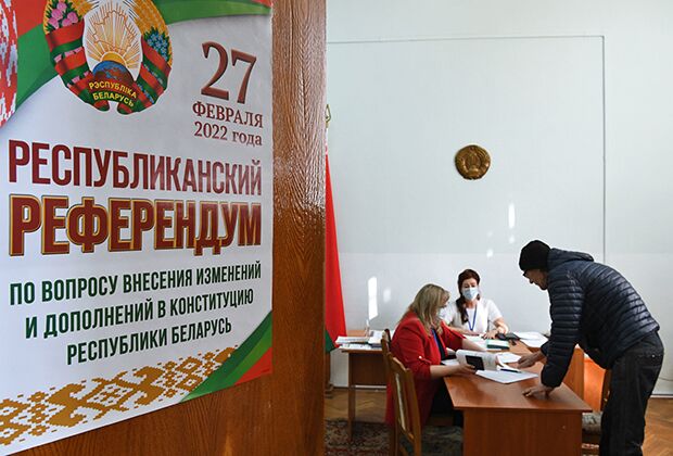 Избирательный участкок в Минске