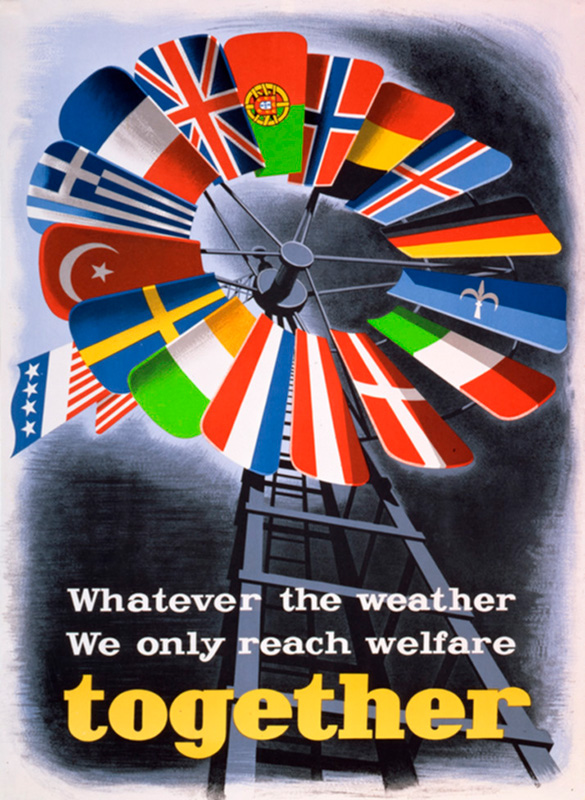 Плакат, продвигающий план Маршалла в Европе