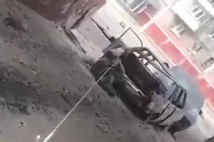 Кадыров показал видео эвакуации раненого чеченского бойца с помощью веревки