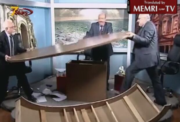 Иорданские комментаторы устроили погром в телестудии, поспорив о конфликте в Сирии