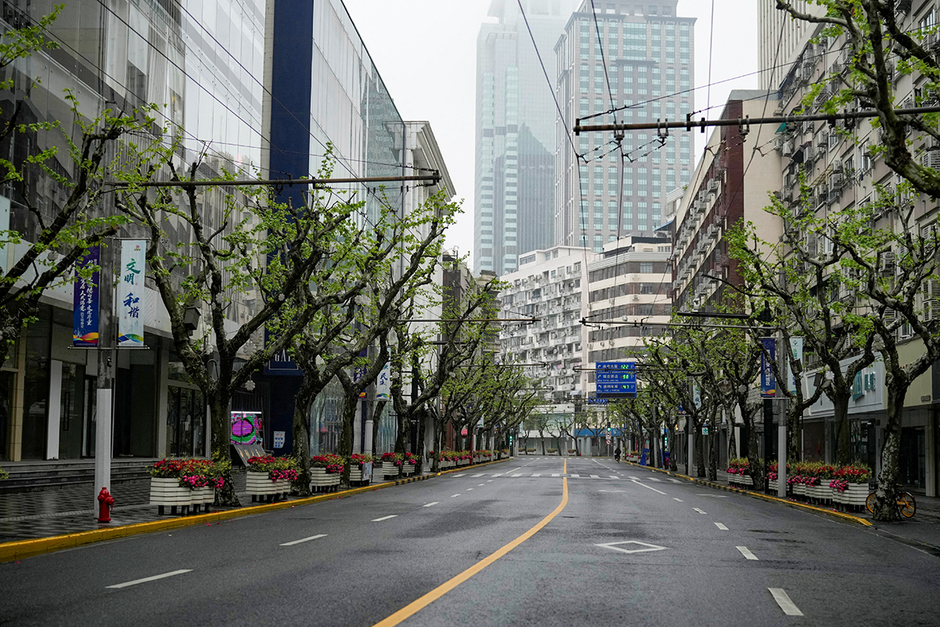 Пустые улицы Шанхая