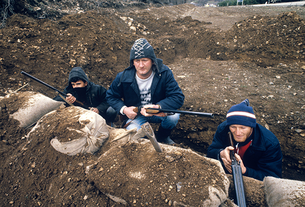 Отряд самообороны села Джава, Южная Осетия, 1991 год
