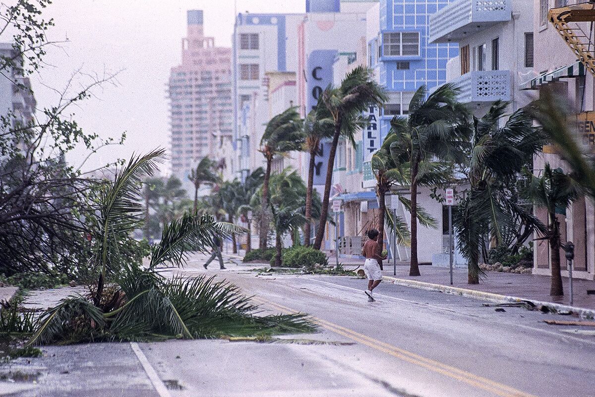Улица Оушен-Драйв в Майами 24 августа 1992 года