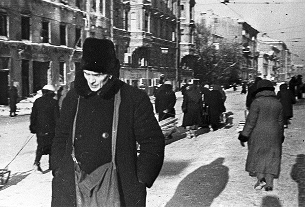 Улица блокадного Ленинграда