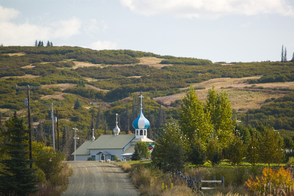 Дорога к церкви, Николаевск, Аляска