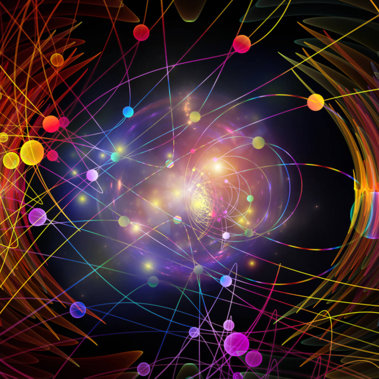 Математическая абстракция. Человек с шестеренками в голове. Технологичный фон. Растительная абстракция. Абстракция функции.