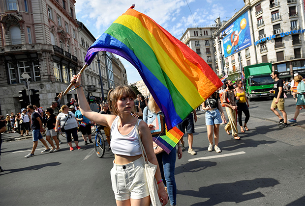 Шествие представителей ЛГБТ-сообщества в Будапеште, 24 июля 2021 года