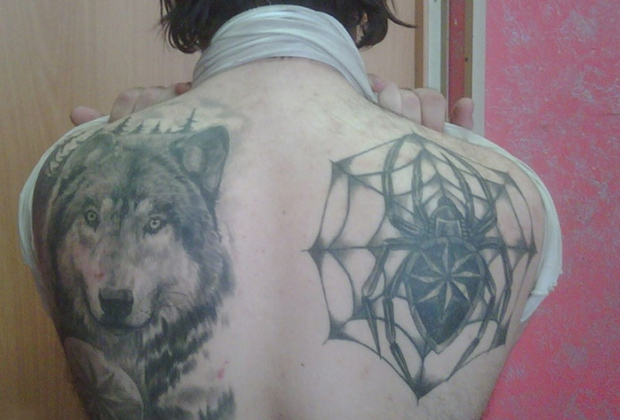 Фотография татуировки с именем Сергей