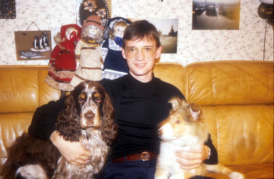 Матиас Руст со своими собаками