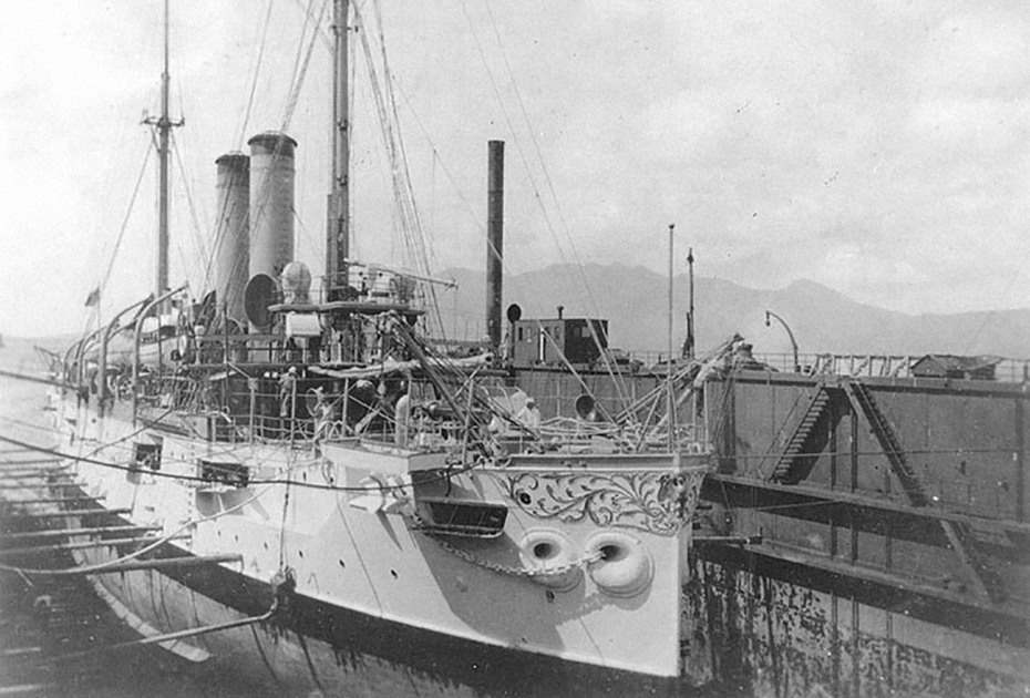 Военный корабль США «Кливленд», январь 1908 года