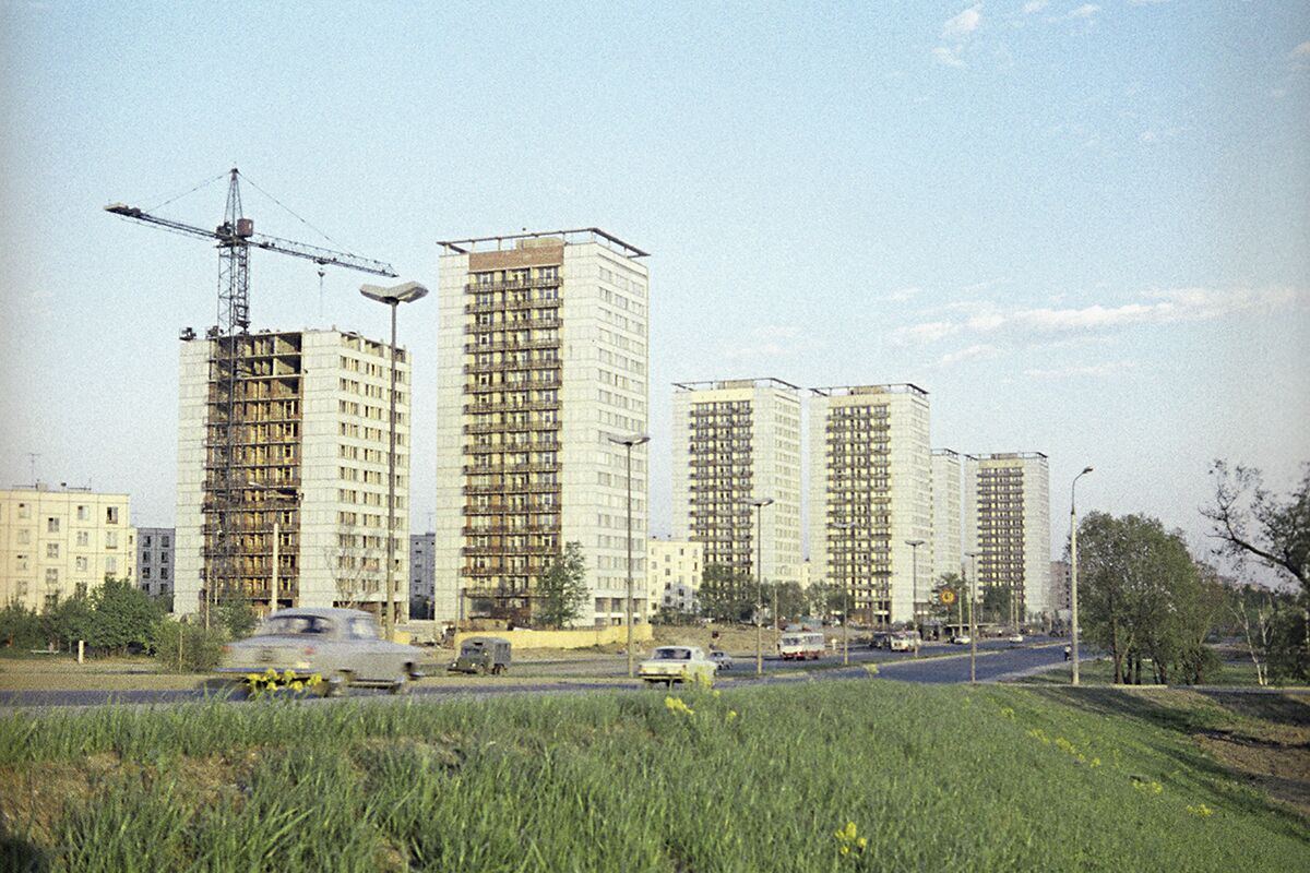 Строительство жилых домов на Ленинградском проспекте в Москве, 1972 год