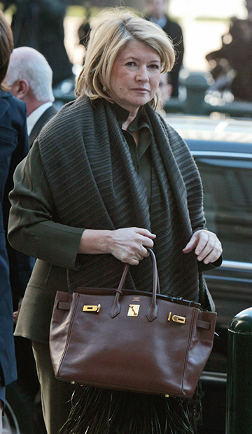 Марта Стюарт, обвиняемая в финансовых махинациях, с сумкой Birkin 