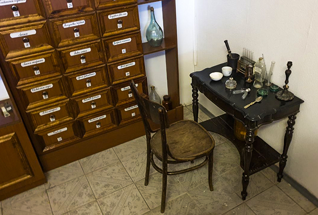 Рабочее место аптекаря XIX века в музее Старой Сарепты