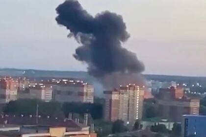 Момент крушения Ил-76 в Рязани попал на видео