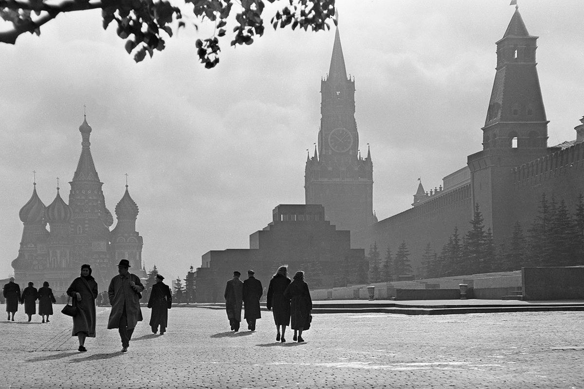 Красная площадь в Москве, 1957 год 