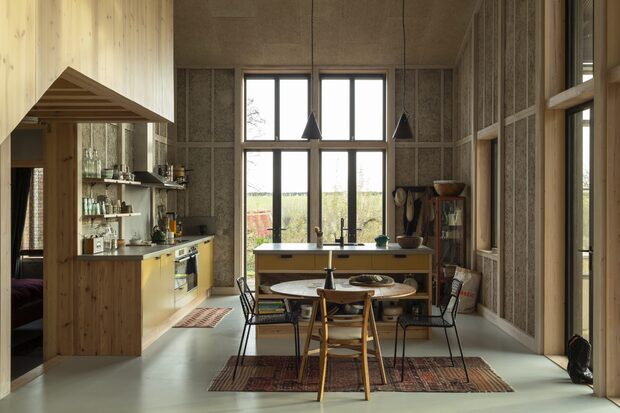 Плоский дом, кухня. Фото: Practice Architecture