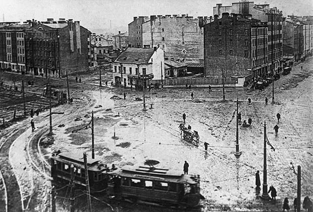 Петроград, площадь Стачек у Нарвских ворот, 1920-е 