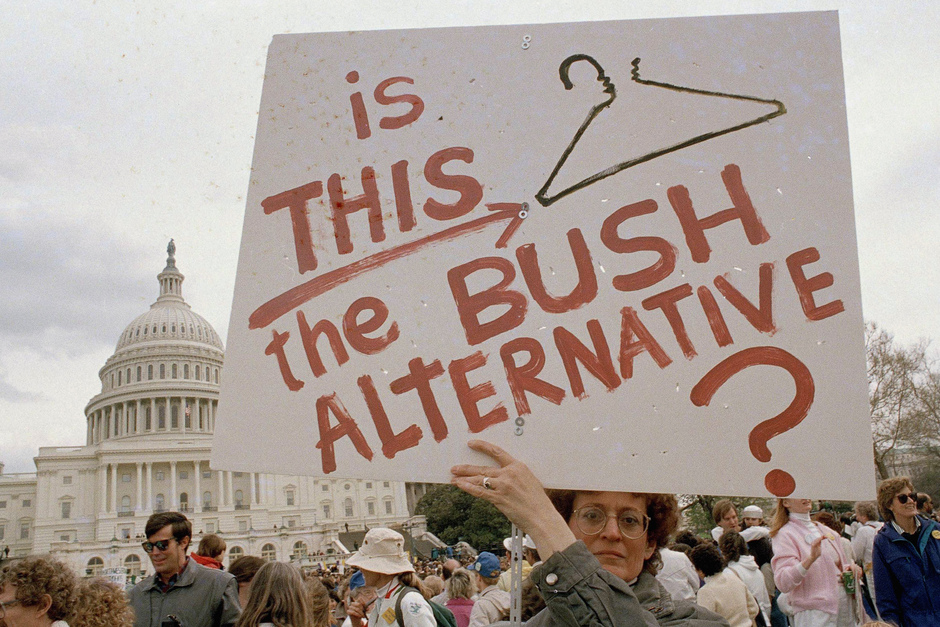 Демонстрация защитников права на аборт в Вашингтоне, 1989 год