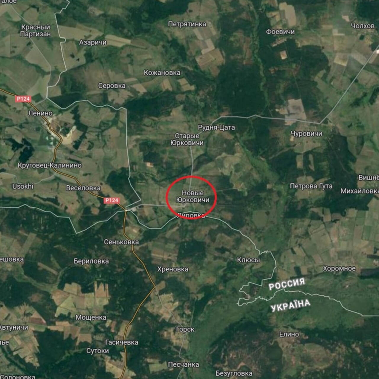 Карта граница брянской области с украиной