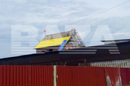 В Подмосковье из-за жалоб разобрали желто-синюю крышу дома экс-участкового