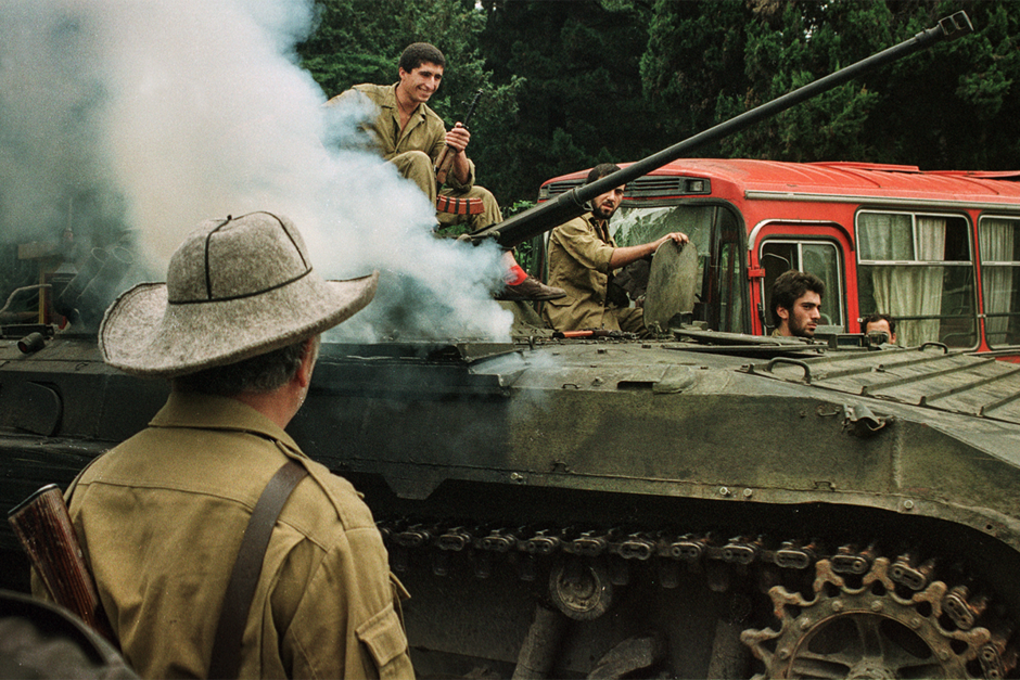 Грузинские солдаты в Сухуми, сентябрь 1992 года