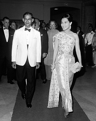Королева Сирикит и король Рама IX в Нью-Йорке, 1967 год