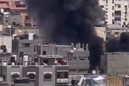 Удар Израиля по сектору Газа попал на видео