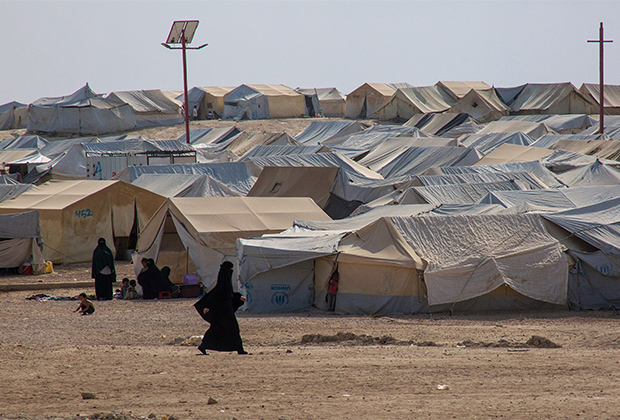 Палатки в лагере «Аль-Холь»