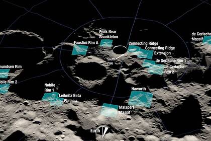 НАСА определило районы для высадки астронавтов на Луну