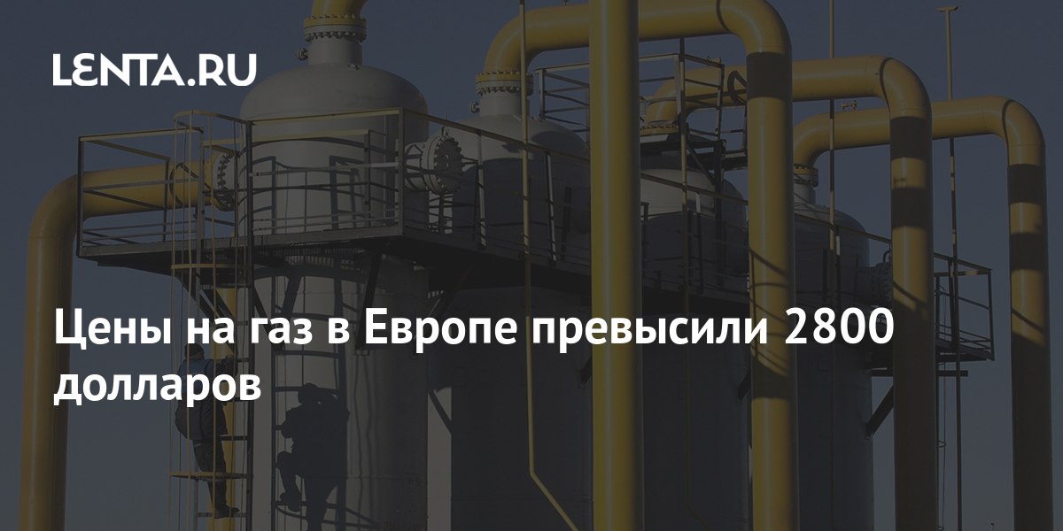 Цены на газ в Европе превысили 2800 долларов: Рынки: Экономика: Lenta.ru